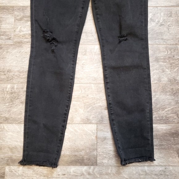 J Brand Leenah Black Distressed Knee Skinny Jeans 28 - Picture 5 of 8